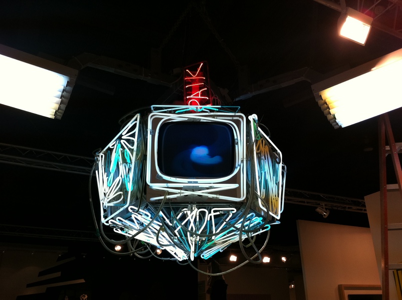 Nam June Paik light piece : Creative Fabrication : New York City Sculpture 